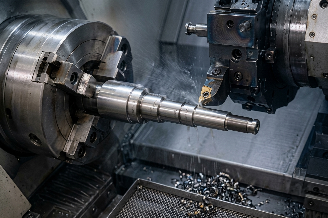 Precision machined metal shafts